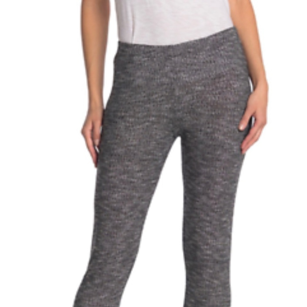 Abound Women Black Marled Knit Pull On Band Cuff Jogger Lounge Pants size Xl